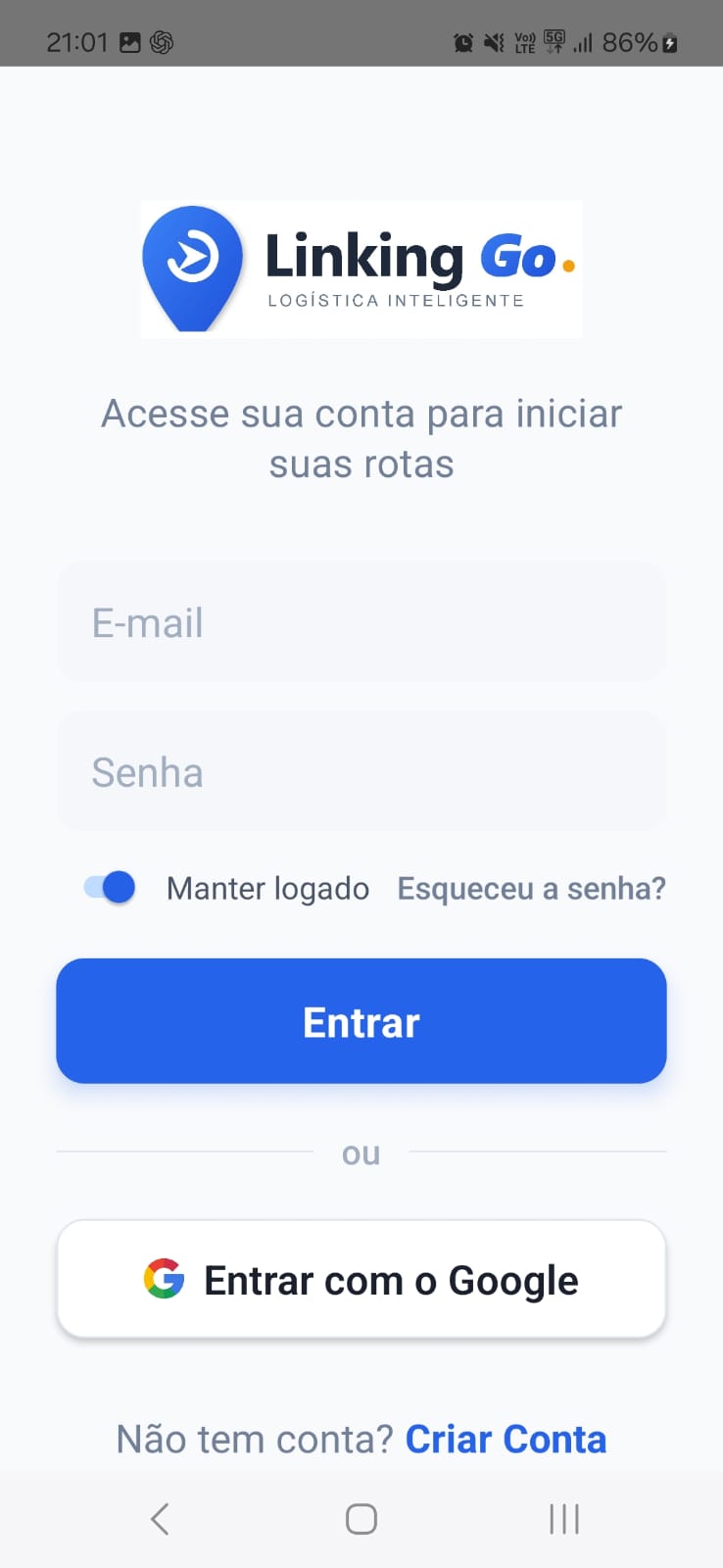 Tela de Login